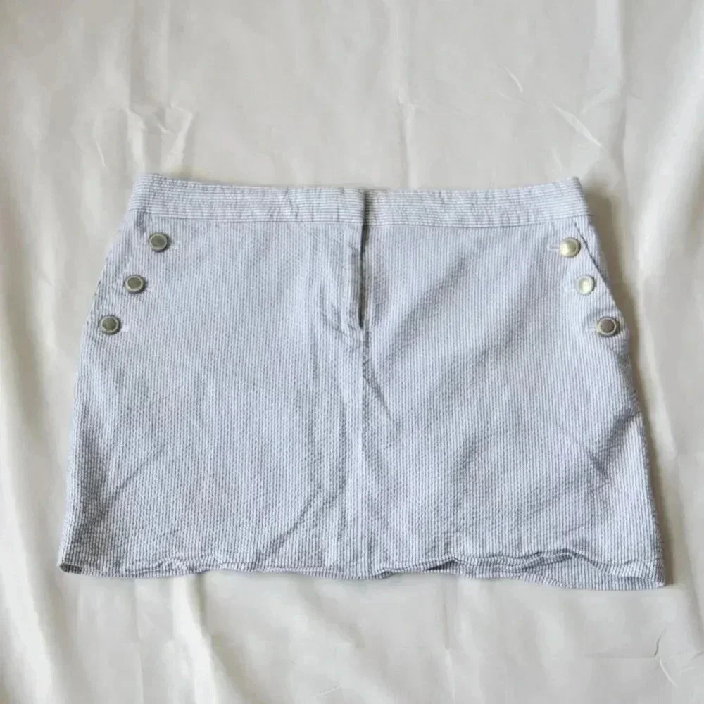 J.CREW Black & White Mini Skirt with Stripes Size 12